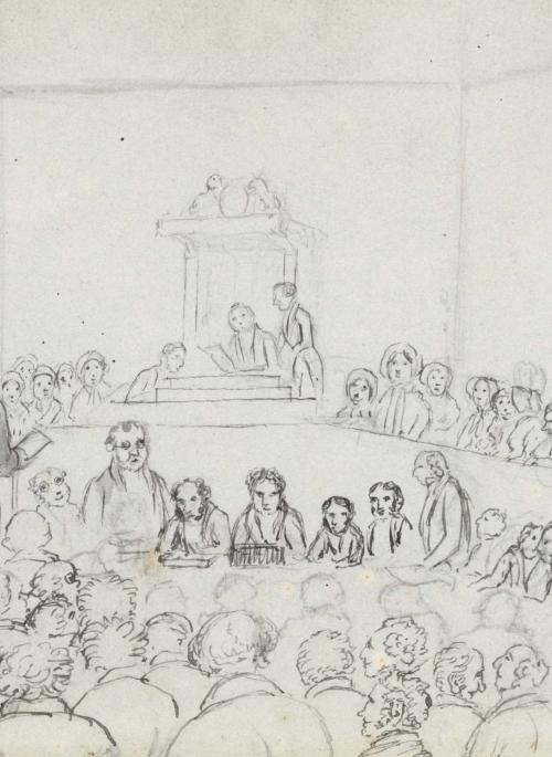 Sketch of the Bribery Commission by John Henry Buckingham