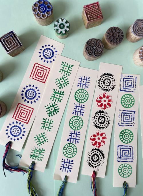 printed bookmarks and woodblocks
