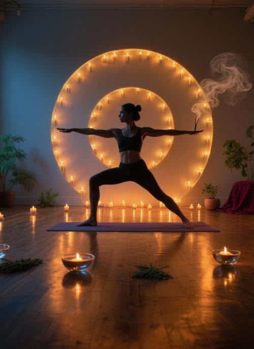 someone practising yoga