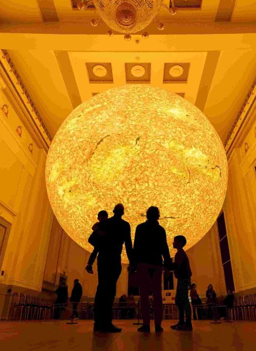 Helios installation at St Albans Museum + Gallery by artist Luke Jerram