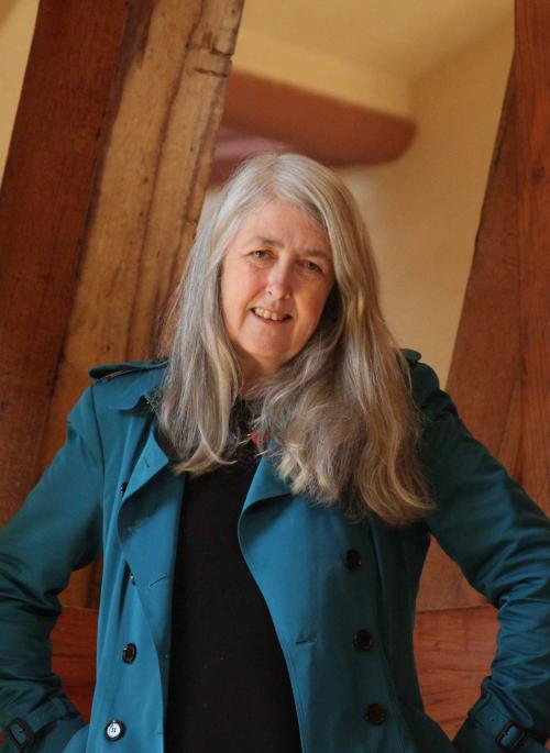 Picture of Mary Beard in a blue jacket.  copyright Caterina Turroni and Lion TV