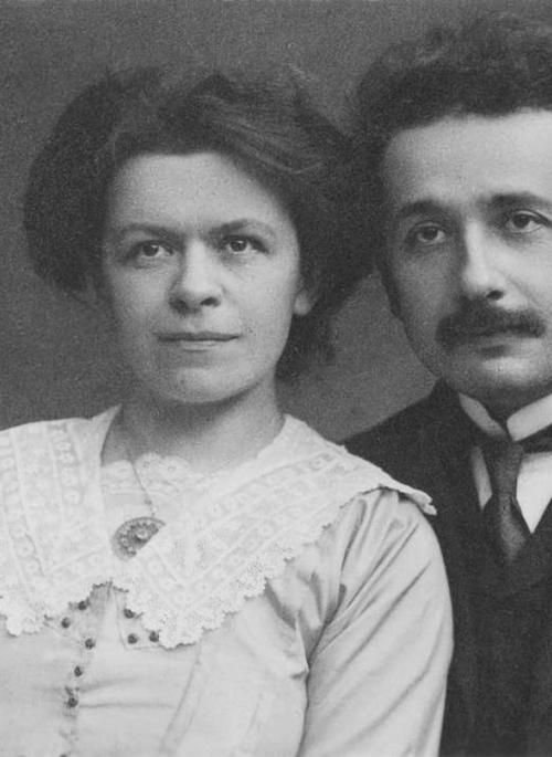 Mileva Maric and her husband Albert Einstein